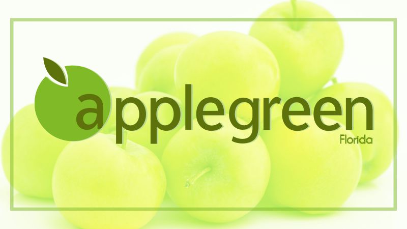 green apples, logo
